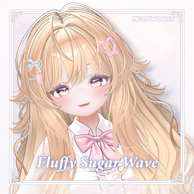 【VRC Hair】 Fluffy Sugar Wave 【13アバター対応】