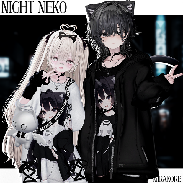 【２１アバター対応】nightneko　#mirakore