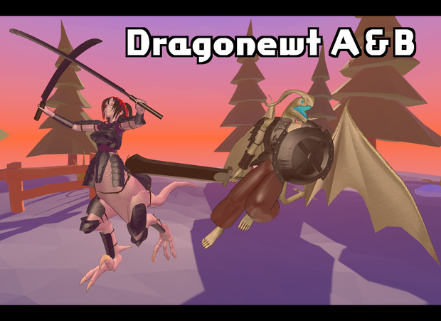 VRChat向け3Dモデル2点セット「Dragonewt A＆B」（5月18日更新）