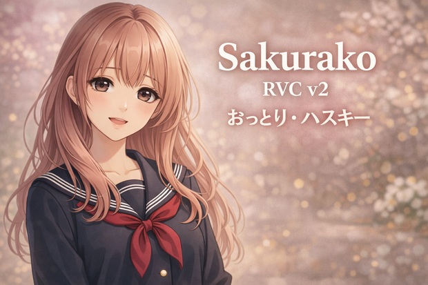 【RVCv2・商用利用可・歌唱対応】「Sakurako」