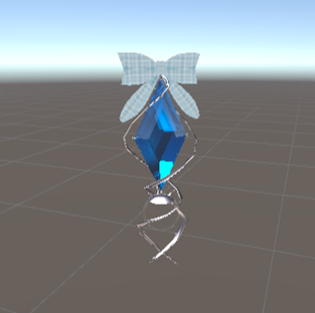 3Dモデル VRC向けアクセサリー「リボンピアス」