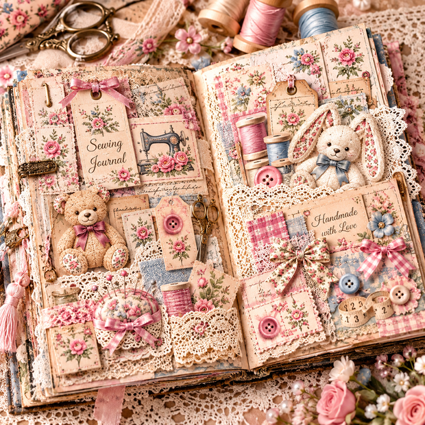 Cute Sewing Collection｜Sewing Journal & Fabric Collage Kit