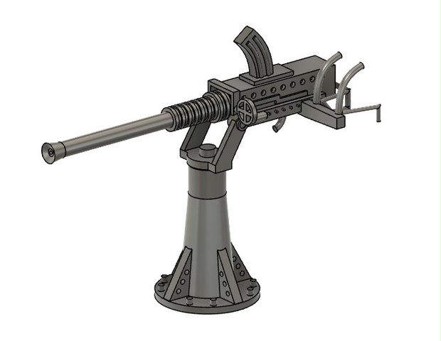 1/80　艦載　単装機関銃　【組立キット】