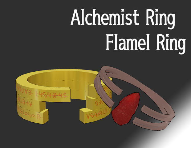 VRChat想定モデル「Alchemist Ring & Flamel Ring」