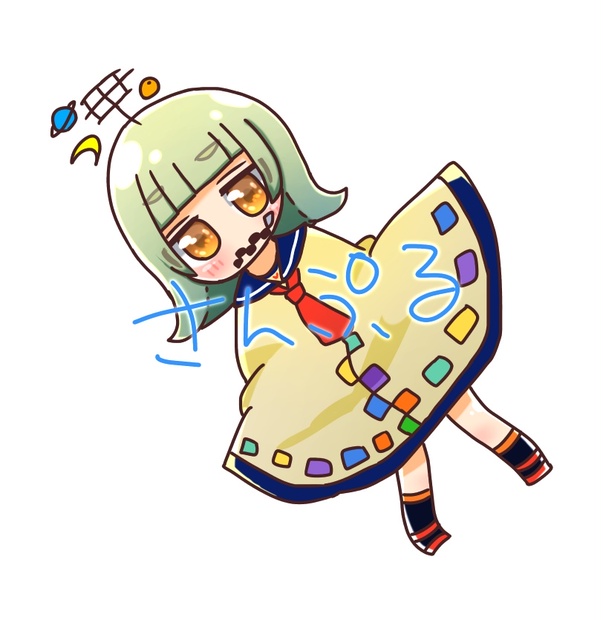 すず☆らん/夢の国の子猫達　花火　蓄光　オルゴナイトキーホルダー アークナイツ「夜光与花火」小黑羊ぬいぐるみキーホルダー