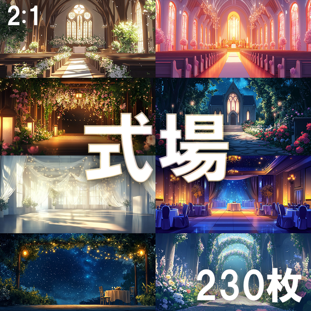 【背景素材】式場230枚[2:1](ウェディング,パーティー会場,会見場,チャペル)