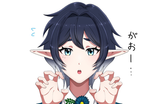 簡単にがおーが出来る手の素材