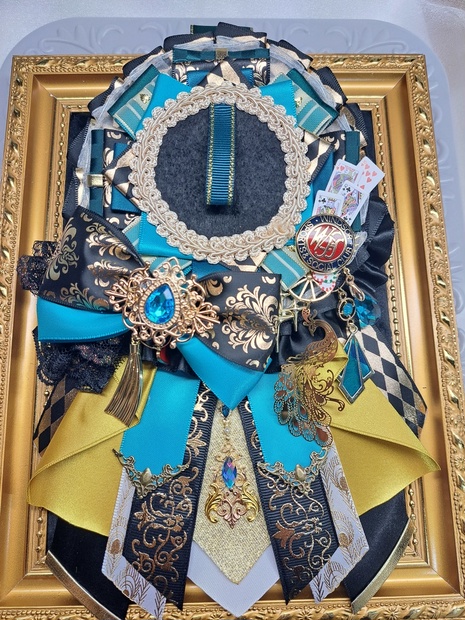 ♡アロマンティックさまのおリボンセット♡ 展示ページ【288】衣装風ロゼット/リボンチャーム♡痛ロゼット