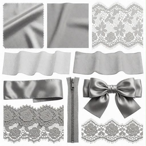 布、レース素材｜グレー・白・黒カラー｜fabric, lace｜M0107