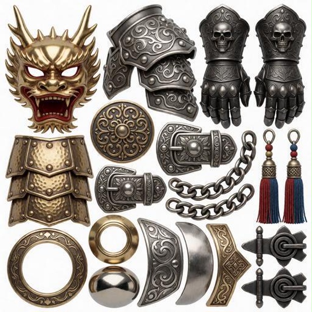 金属素材｜シルバー・ゴールド・黒カラー｜metal｜M0929
