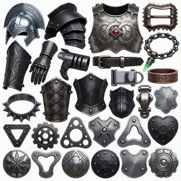 金属、レザー素材｜黒・シルバー・ブラウンカラー｜metal, leather｜M0937