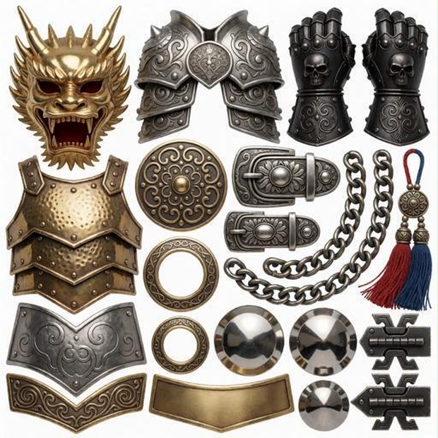 金属素材｜ゴールド・シルバー・黒カラー｜metal｜M0947