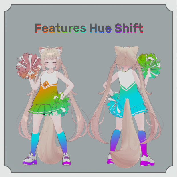 Cheerleader Outfit with Pompoms for Chiffon (VRChat)