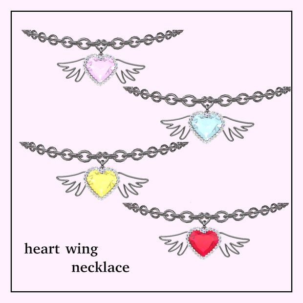 ♥Heart Wing Necklace♥【VRChat】