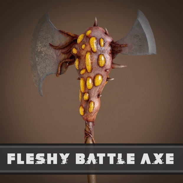 Fleshy Battle Axe (VRChat PC & Quest)