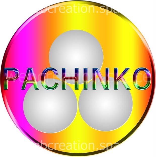 パチンコ（Pachinko）可愛いイラスト素材！女性客用ギャンブル系