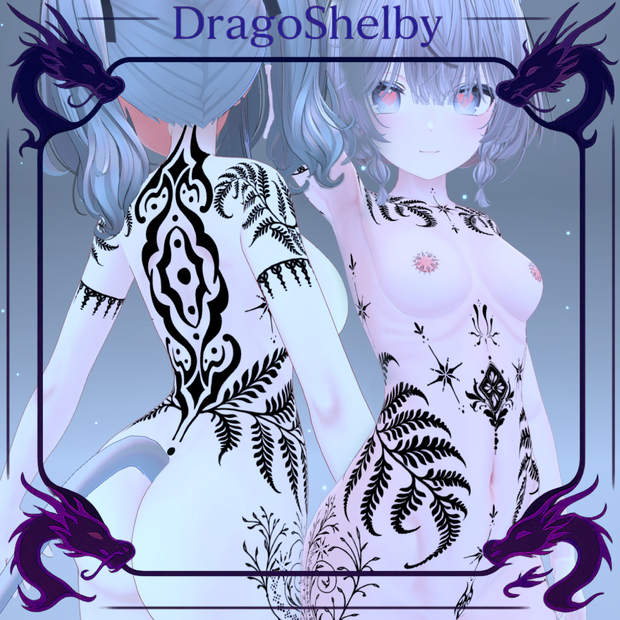 🌿Void Bloom Tattoo Pack / ヴォイドブルームタトゥーパック🌿