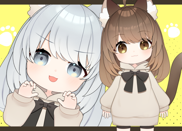 【live2dモデル】デフォルメ猫耳少女【vts用】