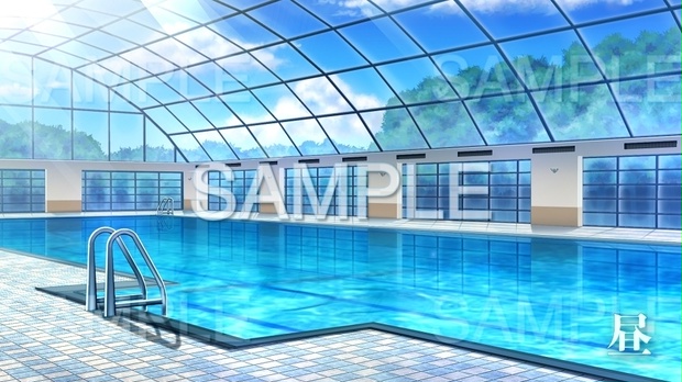 背景素材 水泳 プール 学園編part09 Twschool006 背景専門店みにくる Booth