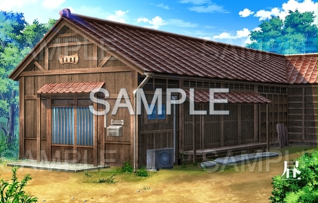 背景素材 木造平屋 古民家 田舎編part1 Inakabg09 H 背景専門店みにくる Booth