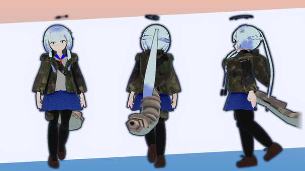 ハナニラ [PC対応アバター]　オリジナル3Dモデル （変身ギミック有ver)