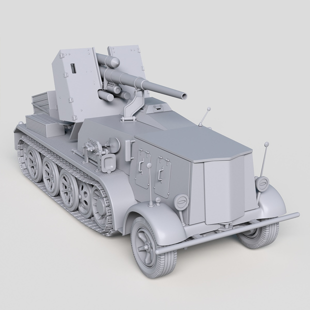 1/32 Sd.Kfz.8 12t 重牽引車（flak　対戦車砲搭載）