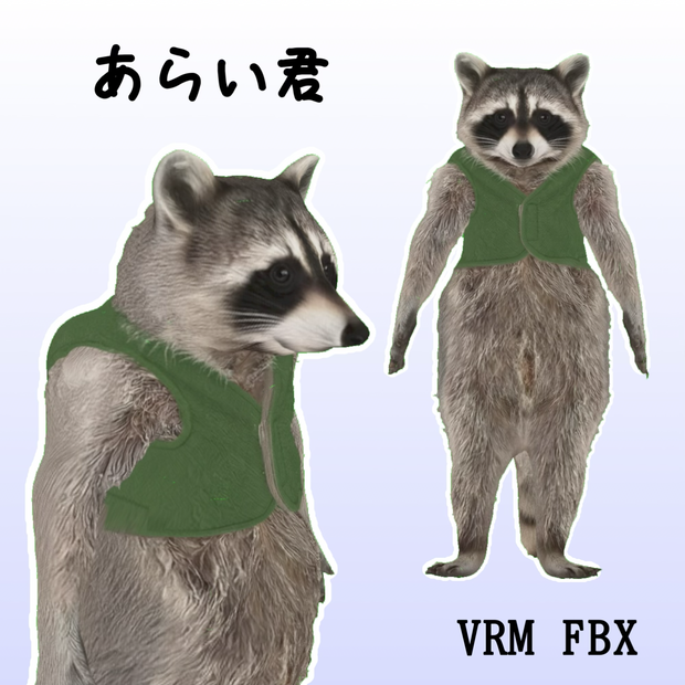 【３Dモデル】あらい君　VRM＋FBX同封