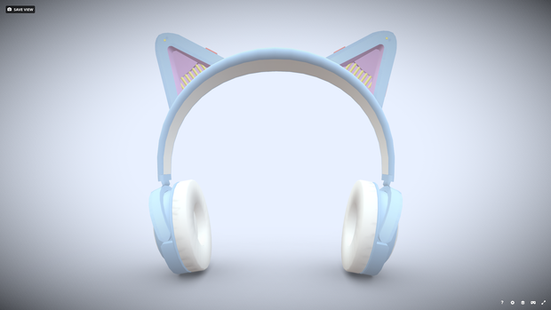[FBX] ヘッドホン（猫耳）／２色
