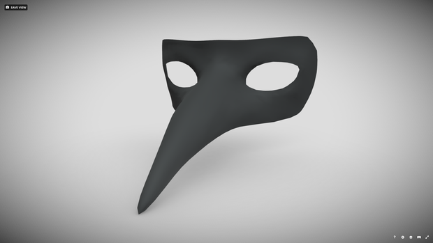 [FBX] ペストマスク風マスカレードマスク