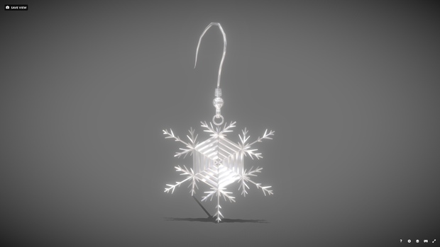 [FBX] フックピアス（雪の結晶）🪙