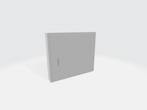 壁掛け式配電箱（３D素材、FBX）
