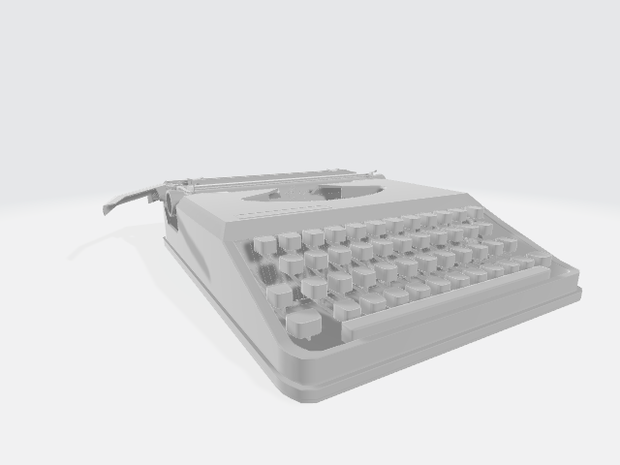 機械タイプライター（３D素材、FBX）