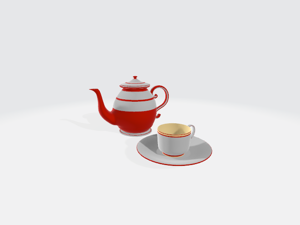 茶器（３D、FBX）