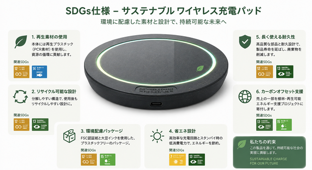 スマートコースター - Smart Wireless Charging Coaster