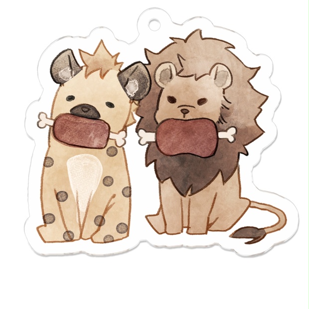 ライオンさんとハイエナさん（お肉）