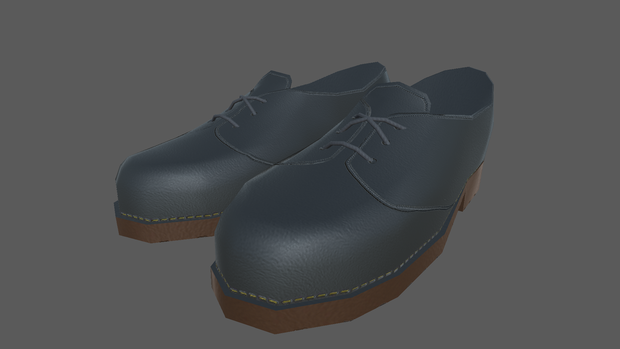 【Leather shoes】fbxモデル