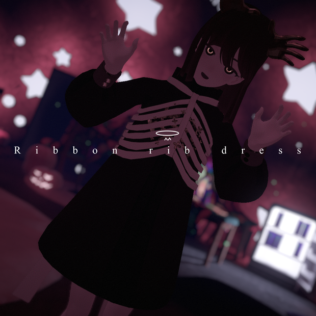 3Dmodel／Ribbon rib dress