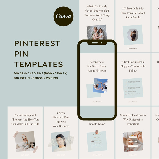 ピンタレストテンプレートCanva200点セット - Wabi-sabi