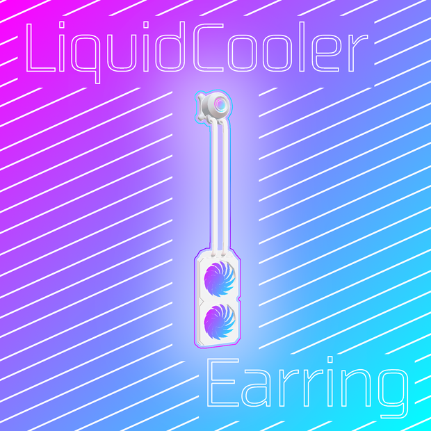 【無料/FREE】LiquidCoolerEarring【VRChat】