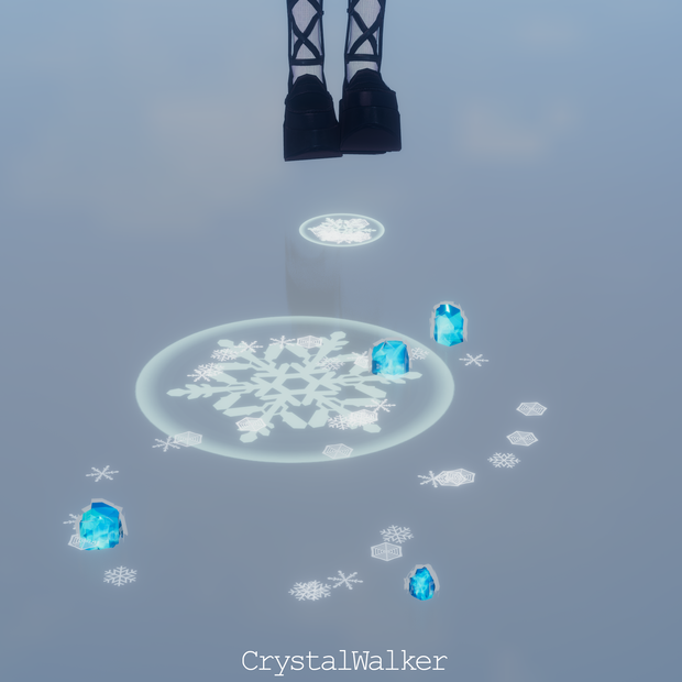 【歩行パーティクル/3D装飾品】CrystalWalker【VRChat】