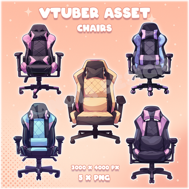 Gaming chair - PNG Vtuber asset 