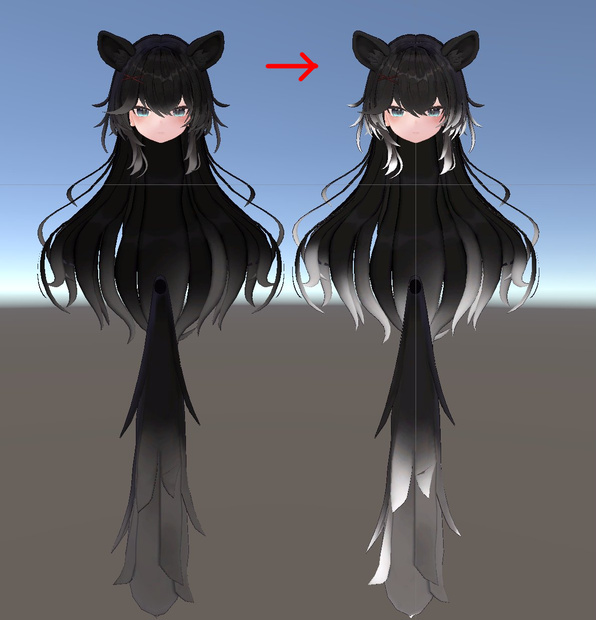 【イトネ-専用/無料】CGの原画の髪色に近づけることができます。