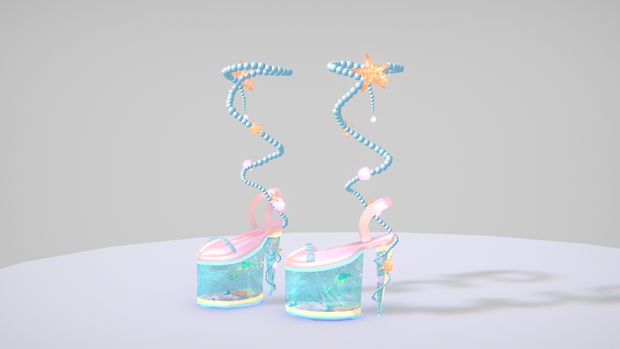 Mermaid Heelz - マーメイド ハイヒール VRChat向けオリジナル3Dアバタ FBX unitypackage