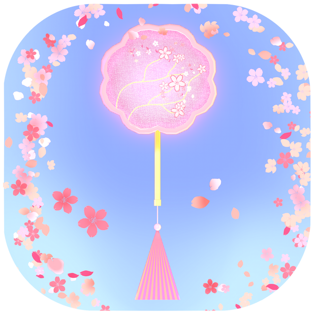 Sakura Handfan I さくらうちわ 3D model