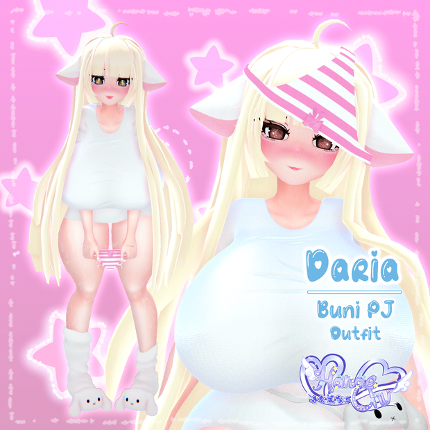 「ダリア」Bunni PJ Outfit Set バニーパジャマ 衣装セット  Original 3D model Unitypackage