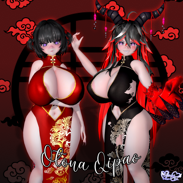 「ダリア」Otona Qipao 大人チャイナドレス　3D model Unitypackage VRChat
