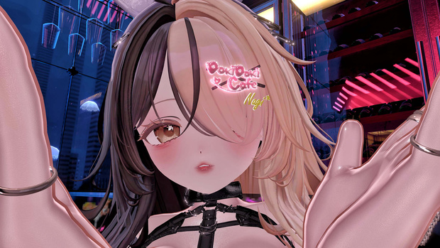 「ドキドキカフェ」 ヘアピン Original 3D Model Hairpin AudioLink