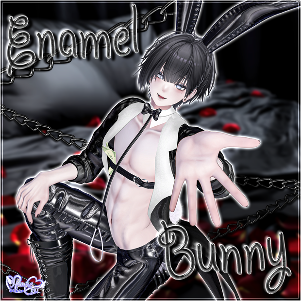 メンズ エナメル バニースーツ Mens Latex Bunnysuit  3D Model Unitypackage Modular Avatar対応