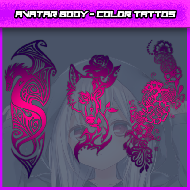 【Fade Color / Effect Tattoos】- 【VRC】<Kissma / Kikyo or Avatar>