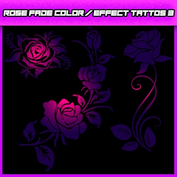 Body Rose Fade Color / Effect Tattoos 】- 【VRC】<Kissma / Kikyo